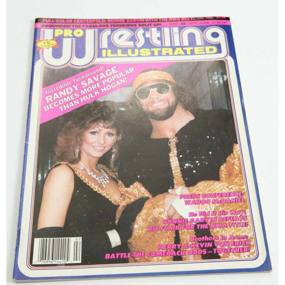 PRO WRESTLING ILLUSTRATED / FEB. 88 - MACHO MAN RANDY SAVAGE / RIC FLAIR